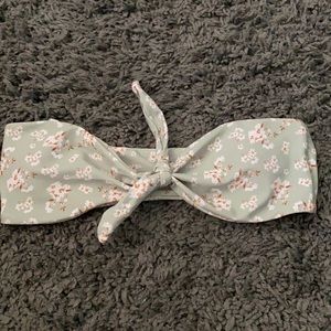 Shein bandeau bikini top with removable tie